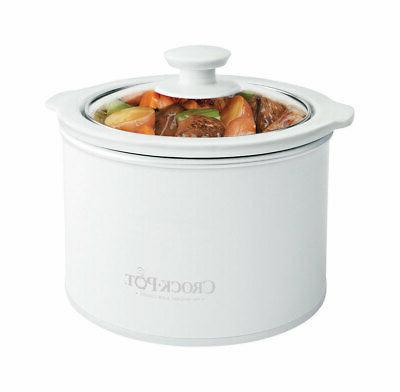Crock-Pot 1.5 Qt. White No Dial Round Manual Slow Cooker